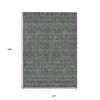 Teal Blue Beige And Taupe Floral Washable Indoor Outdoor Area Rug - 3 of 4