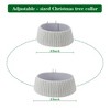 Christmas Tree Collar, Luxury Plush Faux Fur Foldable Tree Base Cover Ring Skirt with Stripe Textured Pattern for Holiday Indoor Home Decor, 23"-28" - 2 of 4