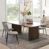 Tangkula Set of 4 Fabric Armless Kitchen Dining Chair Padded Modern Accent Chair - 2 of 4