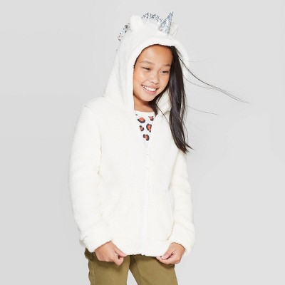 girls sherpa hoodie