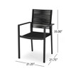 PAGED Set of 2 Patio Dining Chairs,Modern Outdoor Dining Chairs with Rope Seat,Aluminum Chairs Suitable for Patio,Garden - 3 of 4