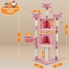 Yaheetech 69"H Large Plush Cat Tree with Platforms for Kittens Cats - image 3 of 4