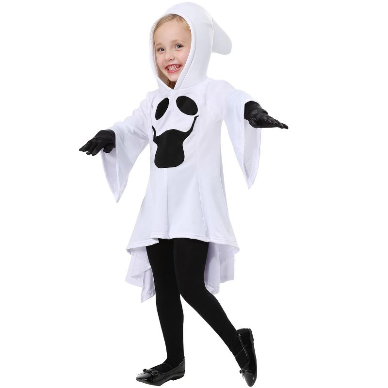 HalloweenCostumes.com Girl's Gorgeous Ghost Toddler Costume, 2 of 4