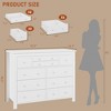 47.2" 10-Drawer Dresser, Modern Wooden Chest for Bedroom, Living Room TV Stand, Hallway & Home Office Storage - 2 of 4