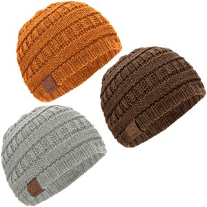 KeaBabies 3pk Warmzy Baby Beanies, 0-36 months Baby Hats, Baby Winter Hat for Newborn, Infant, Toddlers, Boys, Girls - 1 of 4