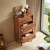 KWPZQEB Drawer Dresser, Wooden Storage Tower for Bedroom, Nursery, Closet, Dressers Chest Organizer Unit, Easy Pull Handle, Brown - 3 of 4