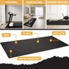 Elevon 2.5 x 5 Feet 1/4 Inch Thick High Density Easy Maintenance Gym Equipment Mat for Floor Protection from Heavy Gym Equipment, Black - 2 of 4