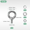 Unique Bargains Stainless Steel Durable Rust-Resistant Eyebolts with Nuts Washers Male Screw for Fastening 10 Pcs - 3 of 4