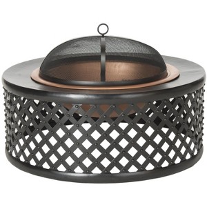 Jamaica Outdoor Fire Pit - PIT1007 - Copper/Black - Safavieh - 1 of 3