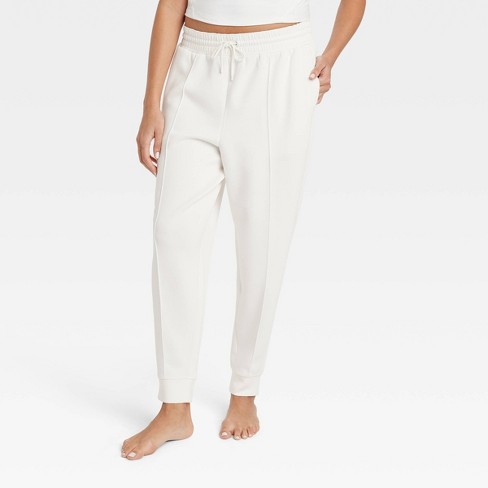 Women's Lined Woven Joggers - All in Motion Cream XXL