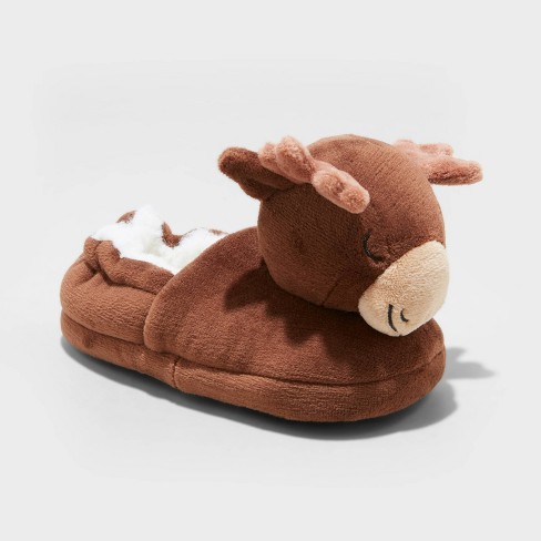 knus sorg Korrekt Toddler Boys' Mo Moose Slippers - Cat & Jack™ Brown : Target