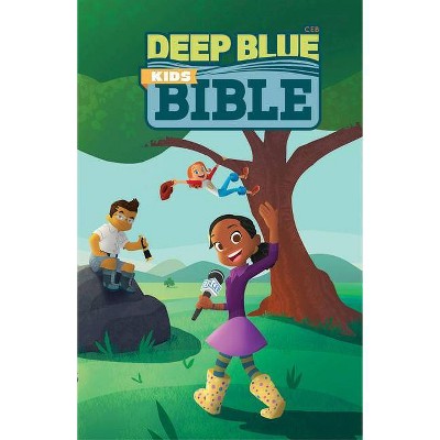 Ceb Deep Blue Kids Bible Wilderness Trail Hardcover - by  Common English Bible