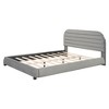 Whisen Morden Design Queen Size Velvet Upholstered Platform Bed with Headboard - 3 of 4