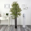 Nearly Natural Black Bamboo Tree x 9 with 1470 Leaves UV Resistant (Indoor/Outdoor) - 2 of 2