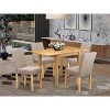 HomeStock 5-Piece Natural Oak Finish Solid Wood Top - Dining Room Set (Seats-4) - 2 of 4
