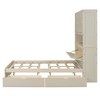 KIGFTSOD Full Size Wooden Platform Bed with USB, Storage Headboard and Drawers - 3 of 4