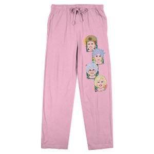 Golden Girls Blanche, Dorothy, Sophia, and Rose Women's Pink Sleep Pajama Pants - 1 of 4