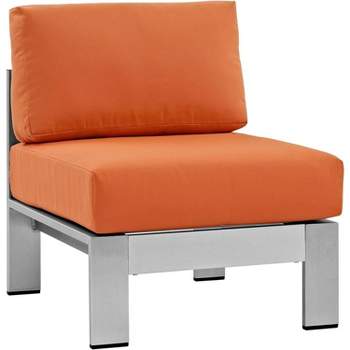 Modway Shore Armless Outdoor Patio Aluminum Chair