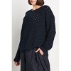 Women's Cotton Lattice Crewneck Sweater - PLANET by Lauren G. - 2 of 4
