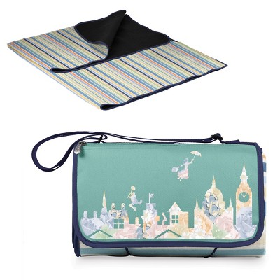 Picnic Time Disney: Mary Poppins Blanket Tote Outdoor Picnic Blanket - St. Tropez Stripes