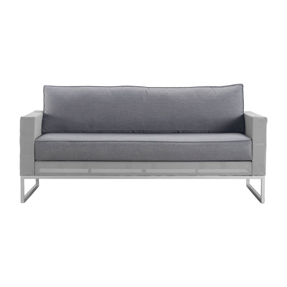 Tropez Outdoor Mesh Sofa – French Gray – Adore Decor For Sale