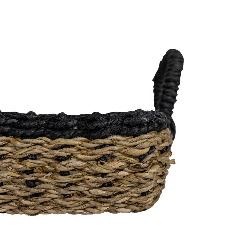 Black Trim Woven Seagrass & Rope Tray by Foreside Home & Garden, 5 of 8