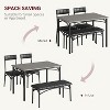 Modern 5-Piece Dining Table Set for 4 with Upholstered Chairs & Bench,Rectangular Kitchen Table Set for Small Space,Apartment,Studio,Breakfast Nook - 3 of 4