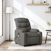 vidaXL Massage Recliner Chair - Dark Gray Manual Push Back - 2 of 4
