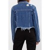 Women's Katrina Destroyed Fitted Denim Jacket - CELLO - 3 of 3