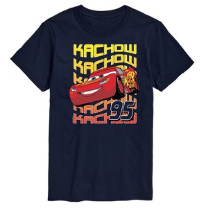 Men's - Cars - Lightning McQueen Kachow Stacked 95 Short Sleeve Graphic T-Shirt - 1 of 4