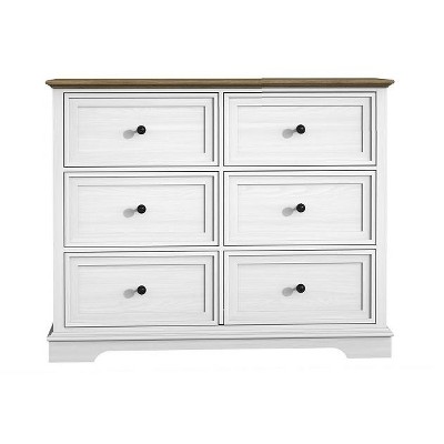Cabinet Dresser Chest With 6 Drawers, Chest Of Drawers, Bedroom Dresser White