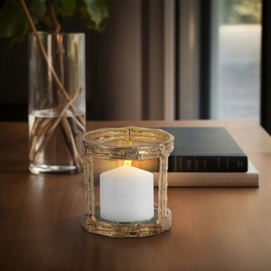 Modern Glass Candle Holder Hurricane for Home Decor - Elegant Candle Holder for Table Centerpieces Accent, Mantel, or Entryway Table - 1 of 4