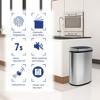 FDW Kitchen Trash Can with Lid, 13 Gallon Automatic Garbage Can for Bathroom Bedroom Home Office 50 Liter Touch Free Stainless Steel Waste Bin - 2 of 4