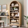 71" Shoe Rack with 3 Adjustable Shelves, Wooden 8 Tiers shoe organizer for 24 Pairs Shoe, Vertical Tall Shoe Storage, Beige - 3 of 4