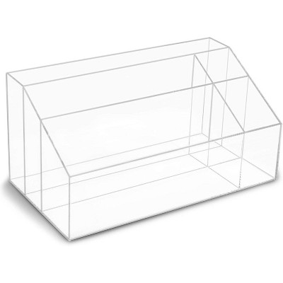 Juvale Clear Acrylic 5 Compartments Desk Organizer for Home, Bathroom & Office Organization 12.3" x 6.7" x 6"