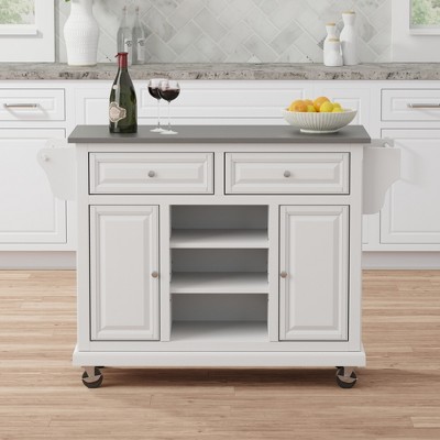 Glenwillow Home Kitchen Cart with Locking Casters