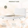 Boucle Upholstered Bed Frame Twin/Full/Queen - Soft Low Profile Platform w/Headboard, Wood Slats, Noise-Free, No Box Spring Needed, Rounded Corners - 2 of 4
