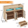 Sideboard Buffet Cabinet With Power Outlet & LED Light - 2 of 4
