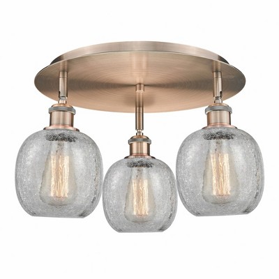 Belfast - 3 Light Flush Mount In Industrial Style-9.5 Inches Tall and 17.75 Inches Wide