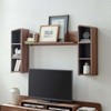 Modway Omnistand Wall Mounted Shelves Walnut Gray - 3 of 3