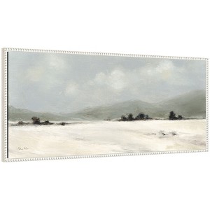 Kate & Laurel All Things Decor Sylvie Beaded December Mist Panel Framed Canvas by Mackenzie Nelson - 1 of 4