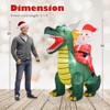 Tangkula 6.7 FT Christmas Inflatable Santa Claus Ride on Dinosaur - 4 of 4
