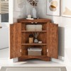 NicBex 31.5 Inch Bathroom Corner Cabinet with Doors and Shelves for Dining Room,Bathroom,Kitchen - 2 of 4