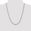 Black Bow Jewelry 5.5mm 14k White Gold Solid Flat Figaro Chain Necklace - 3 of 4