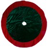 Northlight Velveteen Christmas Tree Skirt - 26" - Green and Red - 2 of 3