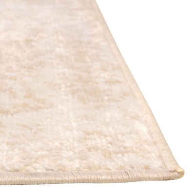 Sand and Ivory Rectangular 9' x 12' Synthetic Area Rug