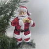 Kurt Adler Resin Ornament for Christmas Tree, Glittered Santa with Heart Hands - 3 of 3