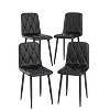 CAVINAS Square Dining Table Set, Mid Century Modern Square Dining Table for 4, Faux Marble Tabletop, Iron Legs - 4 of 4