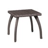 Lyngins Wicker Outdoor End Table, 17.7" Square Patio Accent Table with Iron Frame, Rattan Patio End Table, Outdoor Side Table - 4 of 4