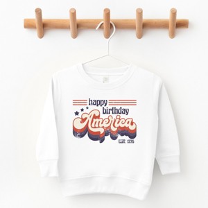 The Juniper Shop Happy Birthday America Retro Toddler Sweatshirt - 1 of 4